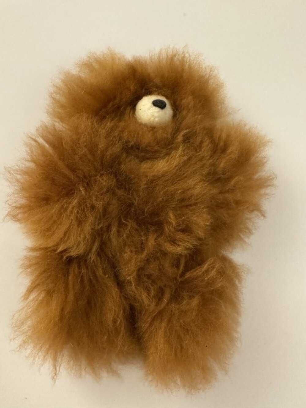 Real Alpaca Fur Teddy Bear Fluffy Super Soft Handmade Peruvian Link Brown J19